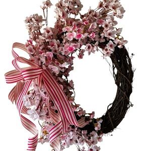 Pink Floral Cherry Blossom 🌸 Wreath